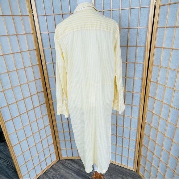 ♻️ FREE PEOPLE Faded in the Morning Linen Button Down Shirt Dress - Picture 6 of 14